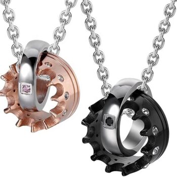 HIs Queen, Her King couple necklace