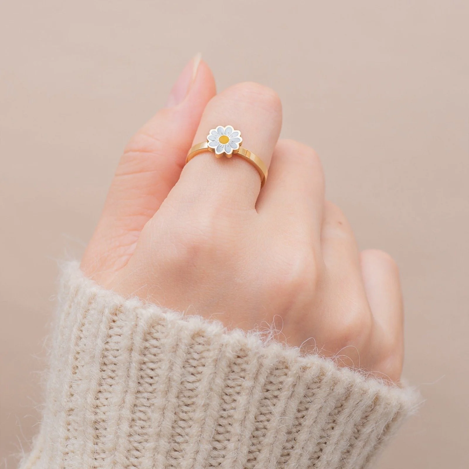 Adjustable Anxiety ring- Sunflower - Image 10