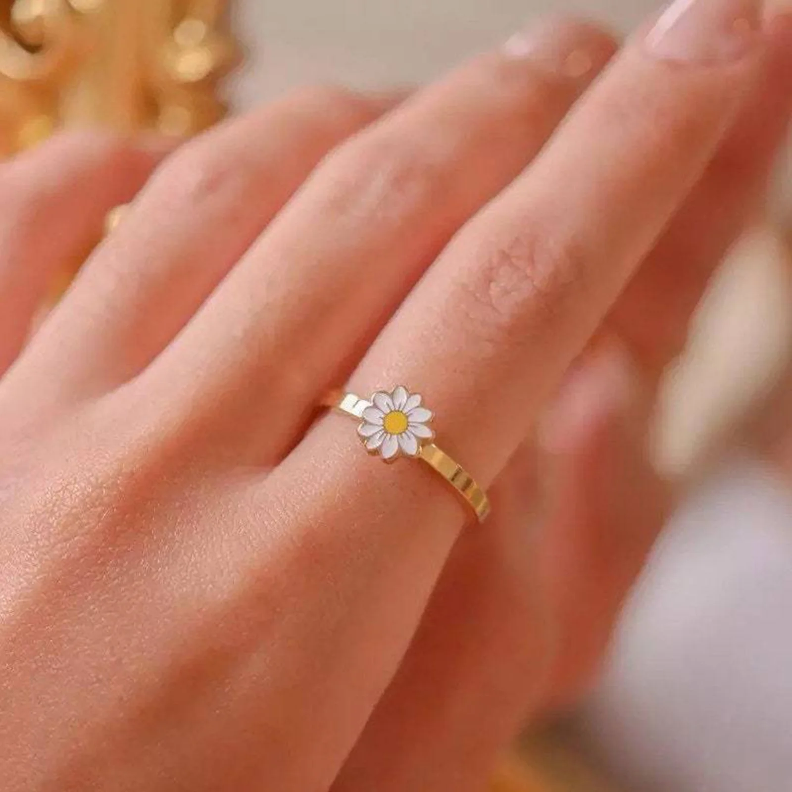 Adjustable Anxiety ring- Sunflower - Image 7